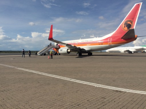 Aeroporto da Namíbia, o menor que eu já estive.