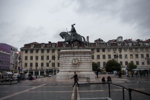 Estátua de D. João I na Praça da Figueira